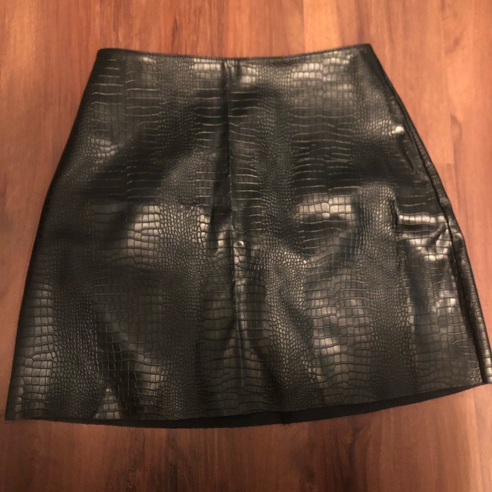 Black Express leather skirt. Size 2